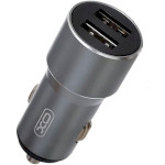 Автомобільний зарядний пристрій XO TZ09/CC30 2xUSB-A, 2.4A Car Charger Gray (XO-TZ09-GR)