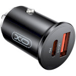 Автомобільний зарядний пристрій XO CC43 1xUSB-A, 1xUSB-C, QC3.0, 45W Car Charger Black (XO-CC43-BK)