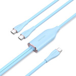 Кабель VENTION 2-in-1 USB-С to Dual USB-C 100W 1.5м Blue (CTMSG)