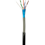 Кабель мережевий для зовнішньої прокладки GEAR FTP Cat.5e 4x2x0.51 CCA Black 100м (GEC-FTPCCA25OUT051100)