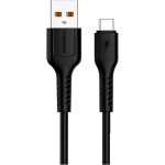 Кабель DENMEN D42T USB-A to Type-C 2.4A 1м Black