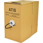 Кабель мережевий для зовнішньої прокладки ATIS UTP Cat.5e 4x2x0.50 CCA Black 305м (UTP 4*2*0.5-CCA PE PF)