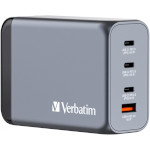 Зарядний пристрій VERBATIM 240W 3xUSB-C, 1xUSB-A, PD3.0, QC3.0 GaN Wall Charger Gray