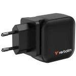 Зарядний пристрій VERBATIM Mini GaN 70W 2xUSB-C, 1xUSB-A, PD3.0, QC3.0 Black