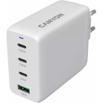 Зарядний пристрій CANYON CU100ACC GaN 1xUSB-A, 3xUSB-C, 100W White (CNS-CUW100ACC)