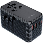 Зарядний пристрій CHOETECH PD6028 100W 2xUSB-A, 2xUSB-C, GaN Travel Adapter Wall Charger Black