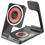 Бездротовий зарядний пристрій PROMATE AuraFold-Trio 15W MagSafe Charging Station Black