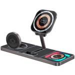 Бездротовий зарядний пристрій PROMATE AuraSlate-Trio 15W MagSafe Charging Station Black