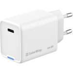 Зарядний пристрій COLORWAY GaN Mini 65W 1xUSB-C Fast Charging White (CW-CHS049PD-WT)