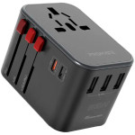Універсальний зарядний пристрій PROMATE TripMate-36W 3USB-C, 3xUSB-A Black