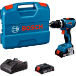 Аккумуляторная дрель-шуруповёрт BOSCH GSB 18V-65 Professional + 2 АКБ 2Ah, ЗУ, кейс (0.601.9N3.100)