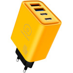 Зарядний пристрій WUW C212 2xUSB-A, 2xUSB-C, PD48W Yellow