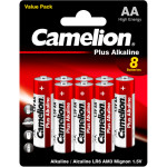 Батарейка CAMELION Plus Alkaline AA 8шт/уп (LR6-BP5+3)