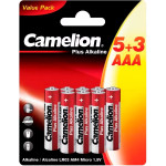 Батарейка CAMELION Plus Alkaline AAA 8шт/уп (LR03-BP5+3)