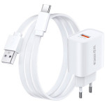 Зарядний пристрій REMAX RP-U119 Kiddy Series 1xUSB-A, 2.1A White w/Type-C cable