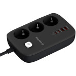Мережевий фільтр COLORWAY CW-CHE34PDB Black, 3 розетки, 2xUSB-C, 2xUSB, 2м