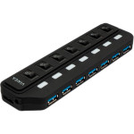 USB-хаб із вимикачами VINGA USB3.0 to 7xUSB3.0 (VHA3A7B)