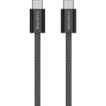 Кабель CANYON OnWire 60MG Type-C to Type-C Magnet Braided 60W 1м Black (CND-CCMG60AB15B)