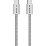 Кабель CANYON Onwire 60MG Type-C to Type-C Magnet Braided 60W 1м Light Gray (CND-CCMG60AB15LG)
