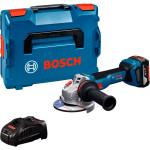 Акумуляторна кутова шліфувальна машина BOSCH GWS 18V-11S Professional + АКБ 5Ah, ЗП, кейс (0.601.9N4.003)