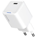 Зарядний пристрій COLORWAY GaN Mini 30W 1xUSB-C Fast Charging White (CW-CHS054PD-WT)