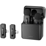 Бездротовий петличний мікрофон BOYA BY-V3 Combo 2.4 GHz Dual-Channel Wireless Microphone Black