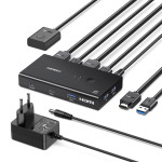 KVM-переключатель UGREEN AK502 2-In 1-Out HDMI KVM Switch 4K 60Hz (45452)