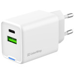Зарядний пристрій COLORWAY GaN Mini 45W 1xUSB-A, 1xUSB-C Fast Charging White (CW-CHS060PD-WT)
