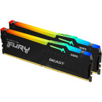 Модуль пам'яті KINGSTON FURY Beast RGB DDR5 EXPO DDR5 5600MHz 64GB Kit 2x32GB Black (KF556C40BB2AK2-64)