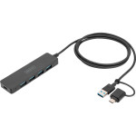 USB-хаб DIGITUS USB-A/C 4-port Hub Slim Line (DA-70236)