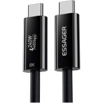 Кабель ESSAGER PD240W Type-C Fast Charging Cable USB4.0 1м Black (EXCTT4-PL01-P)