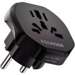 Универсальный сетевой переходник ESSAGER Global Universal Adapter EU Male to World Female Black