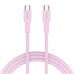 Кабель CANYON OnWire 60CL Type-C to Type-C Color Braided 60W 1м Pink (CND-CCAP60AB10PK)