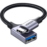Адаптер OTG UGREEN US378 USB3.0 USB-C Male to USB-A Female Black/Gray (70889)