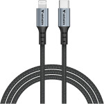 Кабель VERBATIM Sync & Charge Type-C to Lightning PD 60W 1.2м Black (31844)