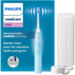 Електрична зубна щітка PHILIPS Sonicare 6100 series Light Blue + дорожній футляр (HX7406/02)