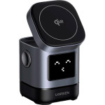 Бездротовий зарядний пристрій UGREEN W709 Uno 2-in-1 Magnetic Wireless Charger 15W Gray (45775)