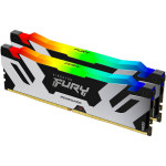 Модуль пам'яті KINGSTON FURY Renegade RGB DDR5 8000MHz 48GB Kit 2x24GB Black/Silver (KF580C38RSAK2-48)