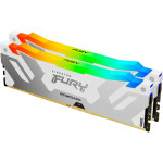 Модуль памяти KINGSTON FURY Renegade RGB DDR5 8000MHz 48GB Kit 2x24GB White/Silver (KF580C38RWAK2-48)