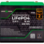 Акумуляторна батарея GREENVISION LiFePO4 GV LiFePO4 12.8V/18Ah (12.8В, 18Агод) (LP37205)