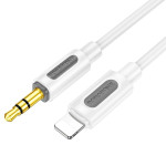 Кабель BOROFONE BL20 Silicone Digital Audio Conversion Cable Lightning - AUX 1м White