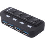 USB-хаб с выключателями MAXXTER HU2A-4P-AC-02