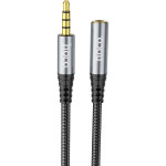 Кабель-подовжувач HOCO UPA20 mini-jack 3.5mm 1м Gray