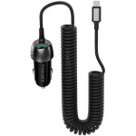 Автомобільний зарядний пристрій PROMATE PowerDrive-33PDC 1xUSB-A, 33W Car Charger Black w/USB-C cable