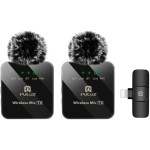 Бездротовий петличний мікрофон PULUZ Wireless Lavalier Microphone for iPhone/iPad (PU647B)