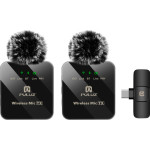 Бездротовий петличний мікрофон PULUZ Wireless Lavalier Microphone for Type-C (PU648B)