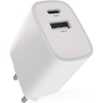 Зарядное устройство EMOS V02B15 1xUSB-A, 1xUSB-C, 15W, GaN Charger White
