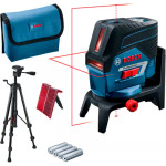 Нівелір лазерний BOSCH GCL 2-50 C Professional + тримач RM2 + 4xАКБ АА + кутова пластина + чохол + штатив (0.601.066.G02)