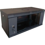 Настінна шафа 19" HYPERNET PL-WMNC-4U-Black (4U, 600x450мм, RAL9005)