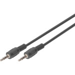 Кабель DIGITUS Audio Connection Cable mini-jack 3.5mm 2.5м Black (AK-510100-025-S)